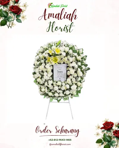 Krans Bunga Duka Cita di Pekayon Jaya